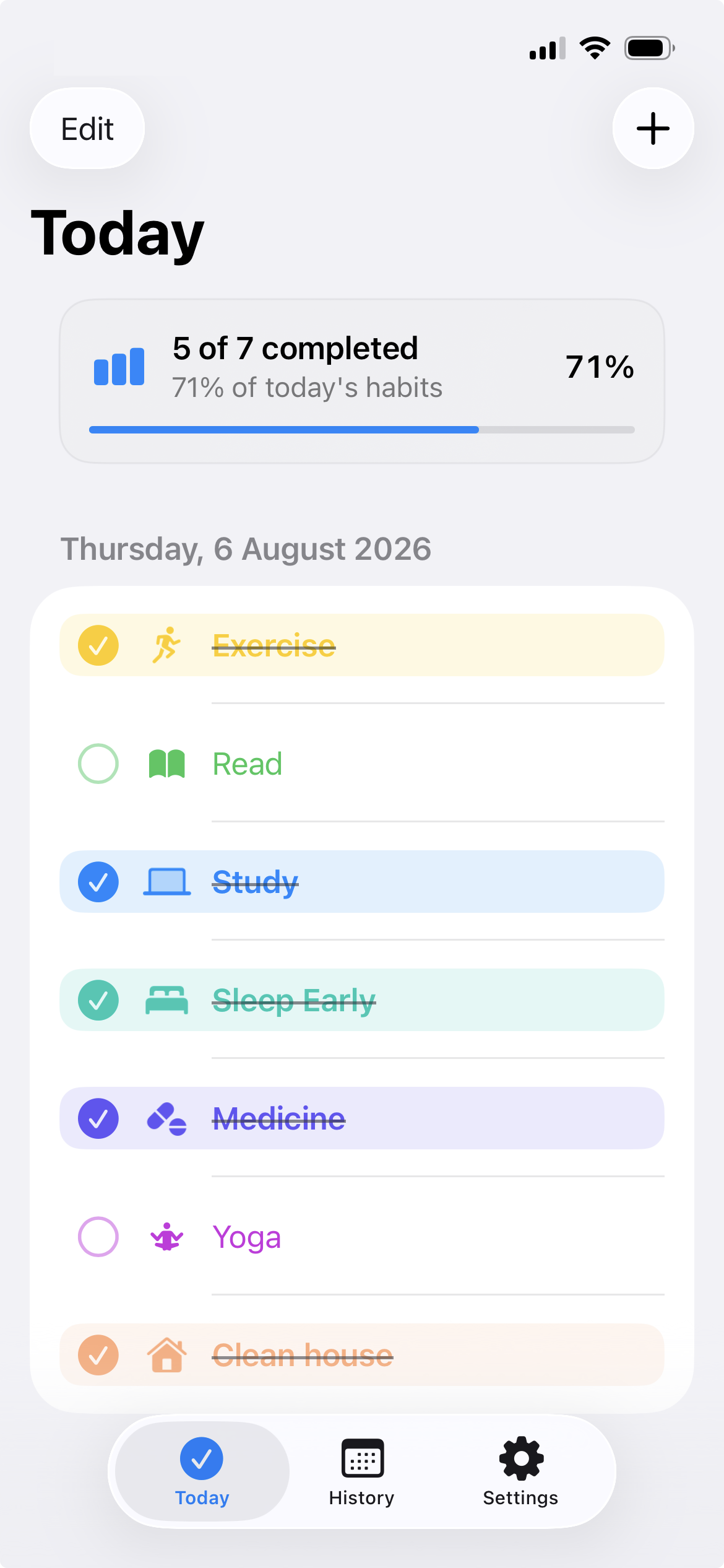 Daytile Today screen
